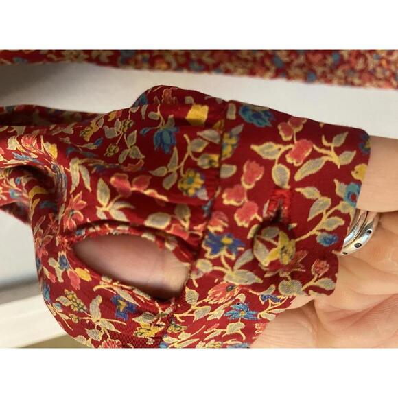 Vintage Carteret Long Sleeve Floral Dress with Tie Neck - Picture 3 of 14